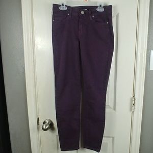 PAIGE SIZE 25 SKINNY DARK DEEP PURPLE JEANS